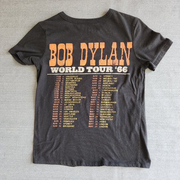 Bob Dylan World Tour 1966 Graphic Tee-Shirt Crew Neck Short Sleeve Black Unisex - Picture 5 of 10